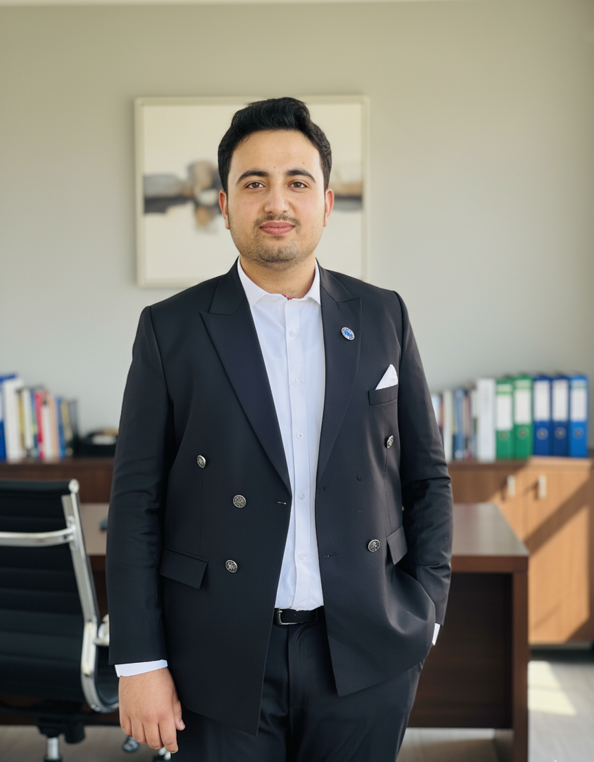 Arslan Khan — Full-Stack .NET Developer, in his office